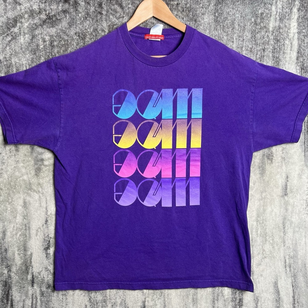 Vintage Y2K Dave's Quality Meat Shirt Size XL DQM Disco Retro